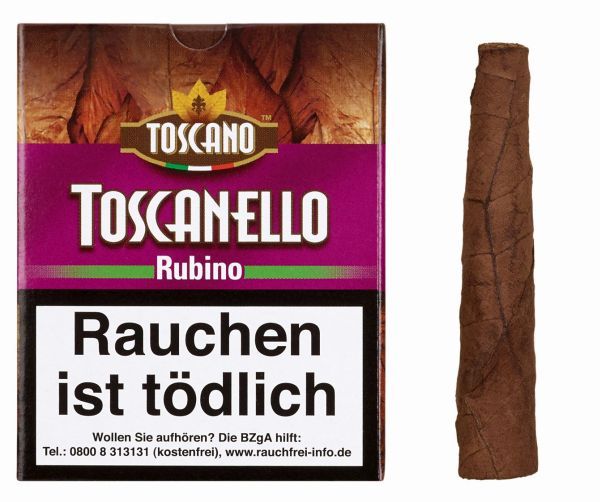 Toscano Zigarren/Zigarillos Toscanello Rubino 1098 (Schachtel á 5 Stück)