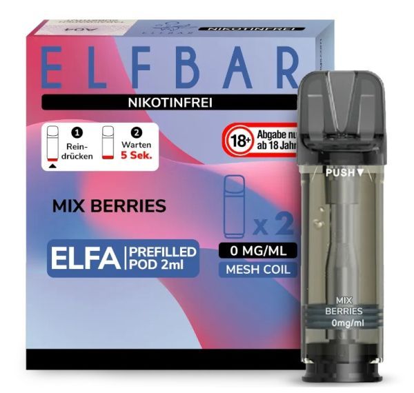 ElfBar Elfa Pod Mix Berries Zero/ 0mg. (2 Stk.)