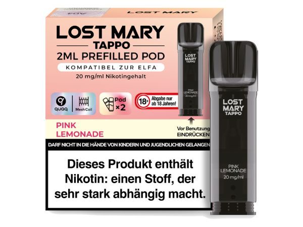 Lost Mary Tappo Pod Pink Lemonade 20mg. (2 Stk.)