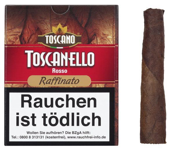 Toscano Zigarren/Zigarillos Toscanello Rosso Raffinato 1100 (Schachtel á 5 Stück)