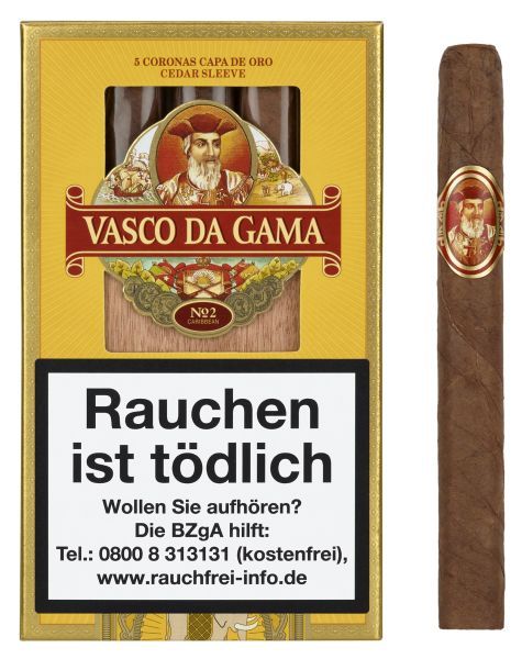 Vasco da Gama Zigarren/Zigarillos Vasco Da Gama 921 Capa de Oro 5er (Schachtel á 5 Stück)