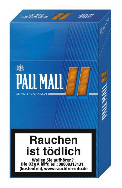 Pall Mall Eco-Zigarillos XL Fi. Cgllo Smooth Blau (10x17 Stück)