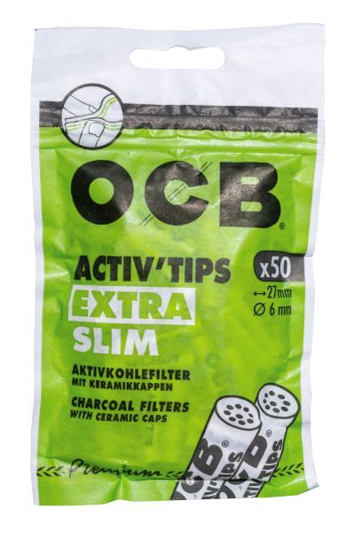 OCB Activ Tips Extra Slim 6mm Tüte (50 Stück)