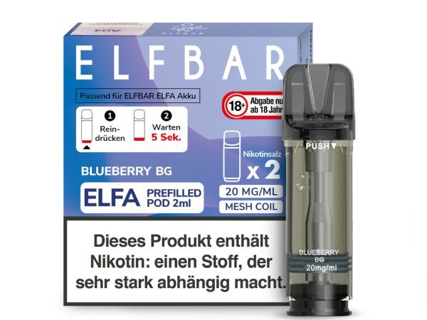 ElfBar Elfa Pod Blueberry BG 20mg. (2 Stk.)