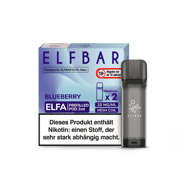 - ElfBar Elfa Pod Blueberry 20mg. (2 Stk.)