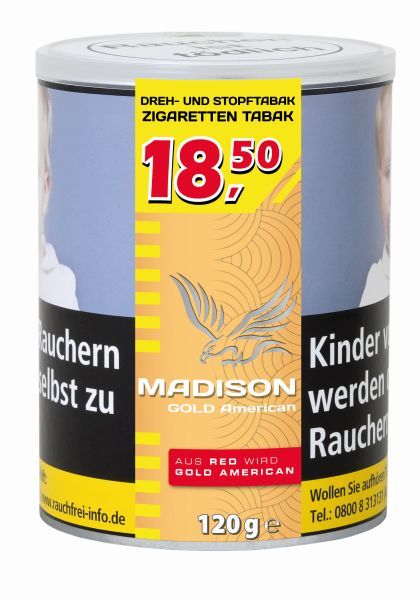 Madison Feinschnitt Gold American (ehem. Red ) Ds. (Dose á 120 gr.)