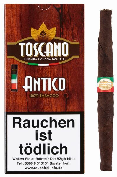 Toscano Zigarren/Zigarillos Antico (Schachtel á 5 Stück)