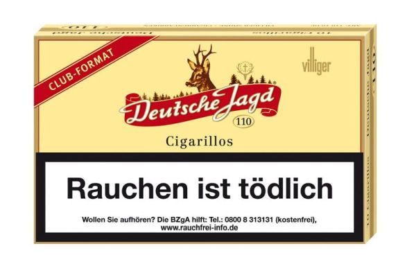 Villiger Zigarren/Zigarillos Deutsche Jagd 110 (Schachtel á 10 Stück)