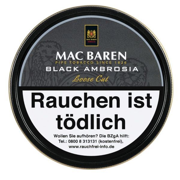 Mac Baren Pfeifentabak McB Black Ambrosia Ds. (Dose á 100 gr.)