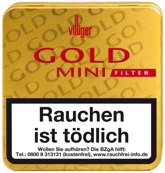 Villiger Zigarren/Zigarillos Gold Mini Filter (Schachtel á 20 Stück)