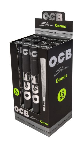 OCB Schwarz Premium Cones 3er (12 x 3 Stück)