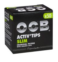 OCB Activ Tips Slim Aktivkohlefi. 7mm (50 Stk.)