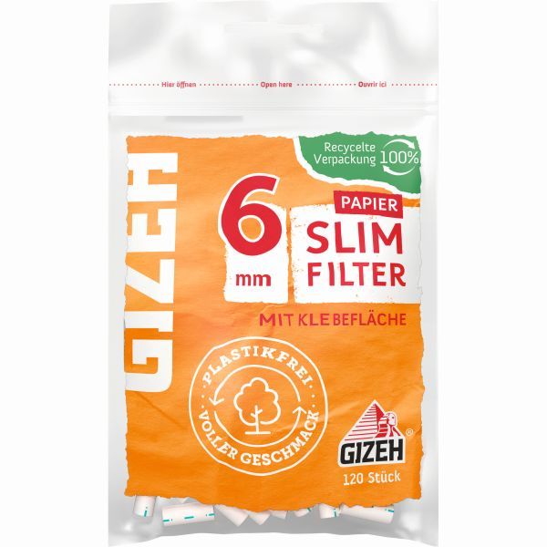 Gizeh Papier Slim Filter Tüten 120er (120 Stück)