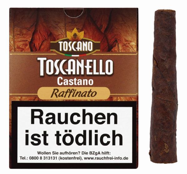 Toscano Zigarren/Zigarillos Toscanello Castano Raffinato 1097 (Schachtel á 5 Stück)