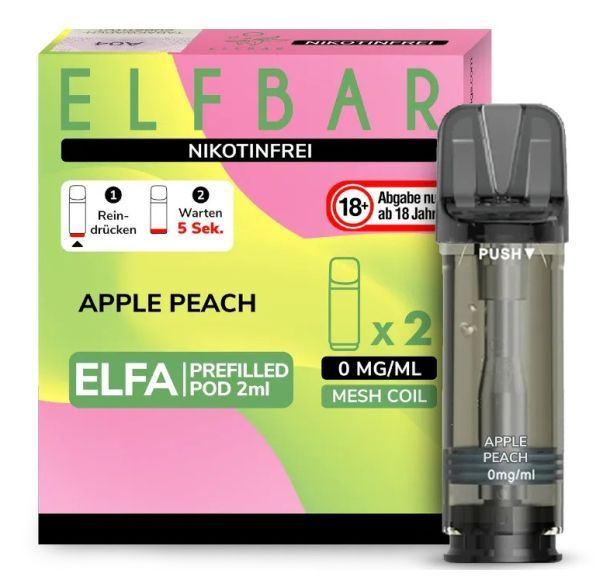 ElfBar Elfa Pod Apple Peach Zero/ 0mg. (2 Stk.)