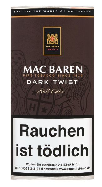 Mac Baren Pfeifentabak McB Dark Twist 5133 Pg. (Pouch á 50 gr.)