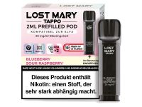 Lost Mary Tappo Pod Blueberry Sour Rasp. 20mg. (2 Stk.)