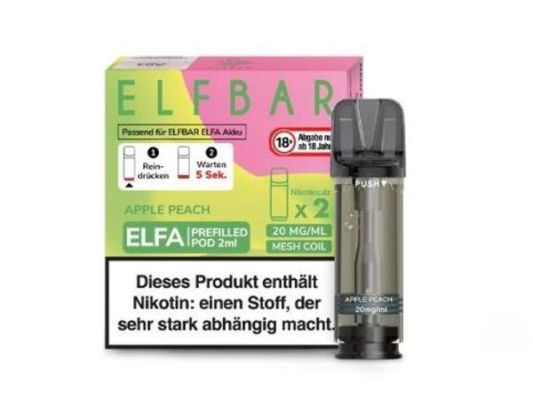 - ElfBar Elfa Pod Apple Peach 20mg. (2 Stk.)