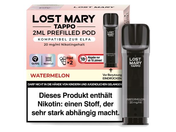 Lost Mary Tappo Pod Watermelon 20mg. (2 Stk.)