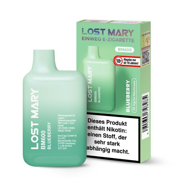 Lost Mary Blueberry Einweg E-Zig.20mg (1 Stk.)