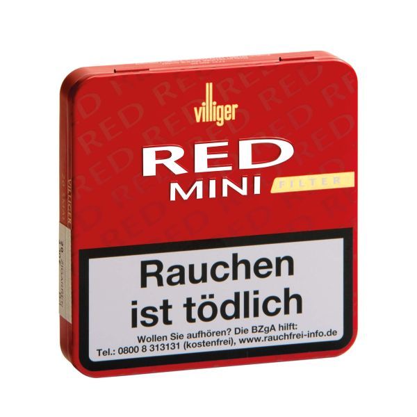 Villiger Zigarren/Zigarillos Red Mini Vanilla Filter (Schachtel á 20 Stück)