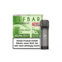 - ElfBar Elfa Pod Kiwi Passion Fruit Guava 20mg. (2 Stk.)